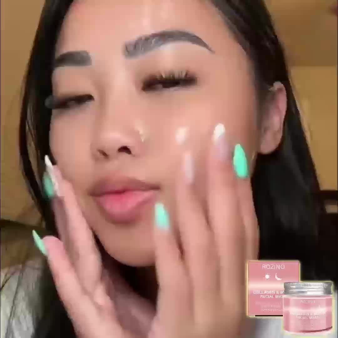 Collagen biotin day and night facial mask contains rich collagen essence, protects Light Beige, moisturizes and smoothes, injects source moisture, vitality and radiance into Light Beige