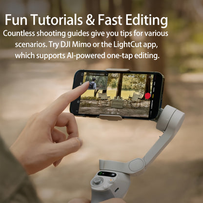 DJI Osmo Mobile SE OM Estabilizador de Gimbal Portátil, dobrável e inteligente para selfies com telemóvel, com função de seguimento de câmara e estabilização de imagem, compatível com vários dispositivos.