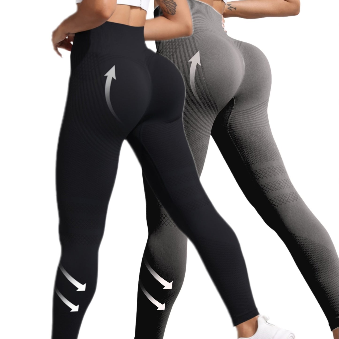 Two Seamless Butt Lifting Fitness Pants, Abdominal Tummy Tuck, High Waist, Peach Butt Yoga Pants, Comfortable Quick Dry Casual Pants