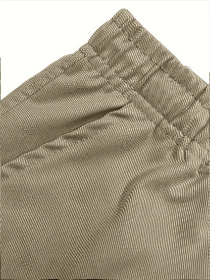 3pcs Men'S Heavy-Duty Work Shorts - Non-Stretch Fabric Cargo Pants with Multiple Utility Pockets, Drawstring Waist - Available in Navy/Gray/ - Ideal for Construction, Outdoor, Everyday Casual Wear - Plus Size Friendly, Outdoo