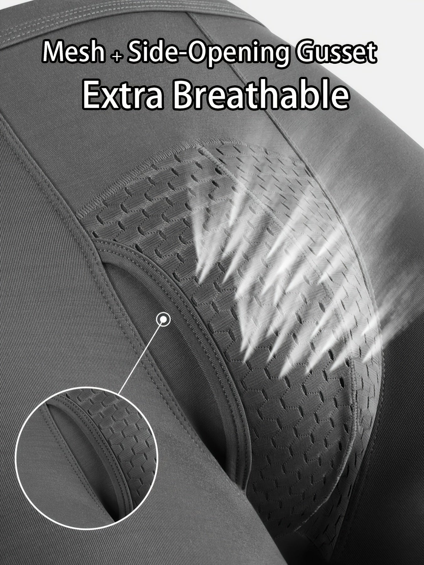 3pcs GDECC Men's Solid Color Modal Boxer Briefs - Mid-Stretch Breathable Mesh, Side-Opening Gusset, Light Beige-Friendly Soft Flat-Cut Underwear for Daily &amp; Casual Wear