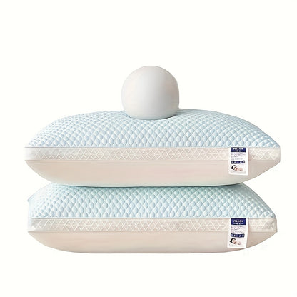 2pcs Cooling Breathable Cold Doudu Ice Pillows for Neck Support - Ergonomic Design, 100% Polyester, All-Season Use, Hand Wash Only, Home &amp; Hotel Bedding Essentials, Neck Pillow for Sleeping, Sleek Pillow Design, Polyester Fil