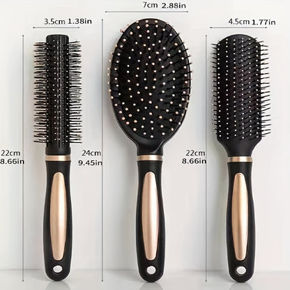 3pcs Air Cushion Comb Anti Static Hairdressing Comb Detangling Hair Brush For All Hair Types