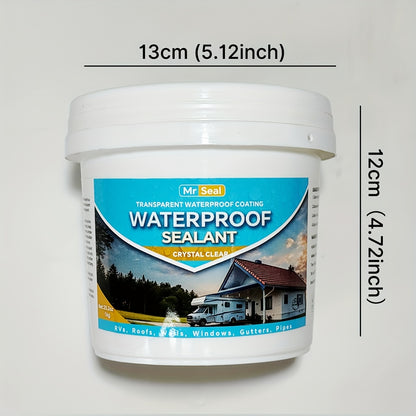 1kg RV Transparent Waterproof Sealant - Quick-Dry, Flexible & Breathable Sealant for RV Roof, Windows, Walls, Tiles - Durable Weatherproof Protection, RV Roof Sealant, Roof Sealing, Modern Aesthetic, Flexible Sealant