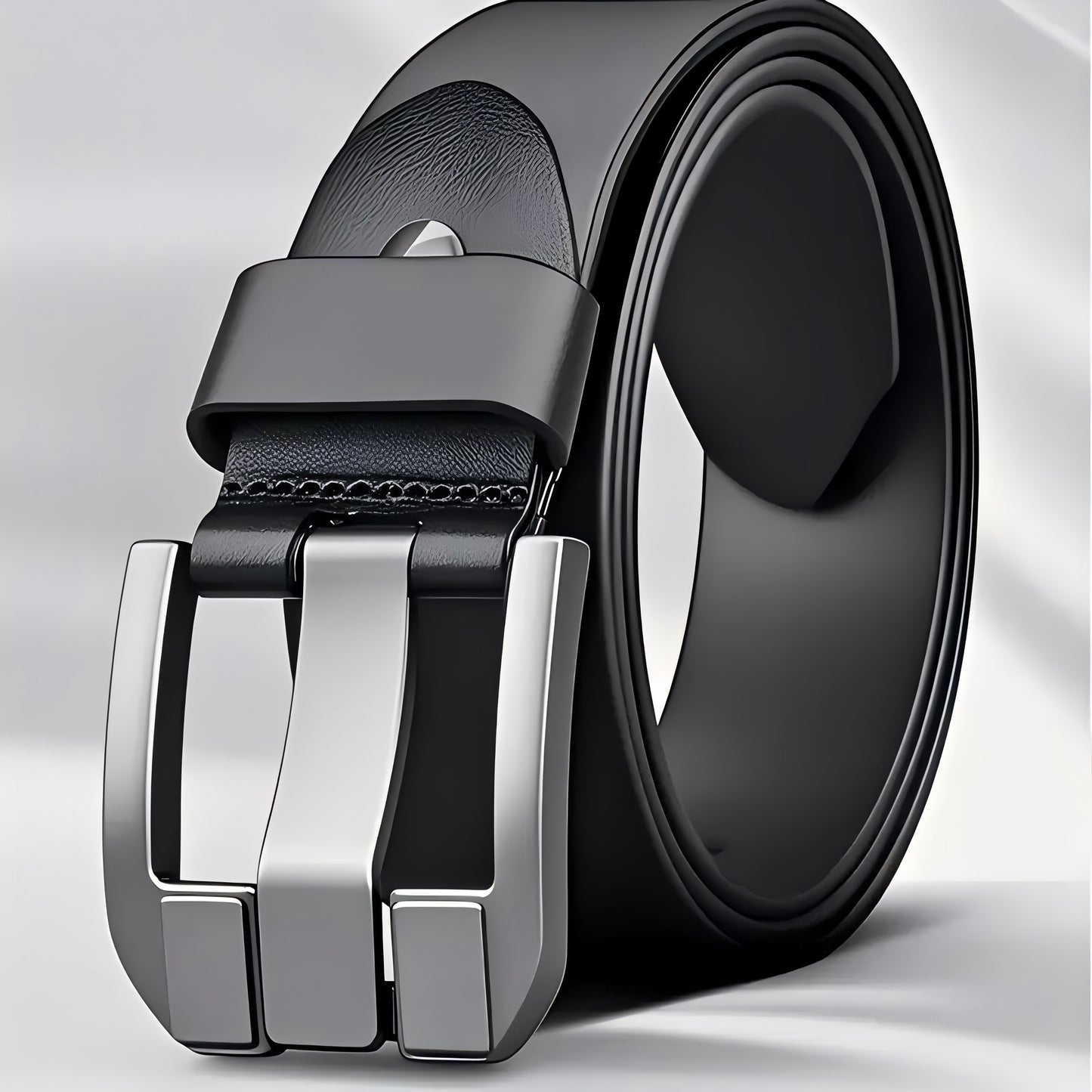 Men'S Genuine Leather Belt with Alloy Buckle - Heavy-Duty, Sweat-Resistant, Formal & Casual Belt for Big Waist - All-Season Everyday & Special Occasion Belt - Durable Metal Buckle Closure - Ideal for Jeans, Dresses, Business