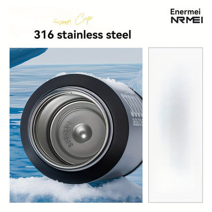 NRMEI Insulated Water Bottle with Straw, Double-Wall Vacuum Stainless Steel Thermos with Handle, Perfect for Sports and Gym Use