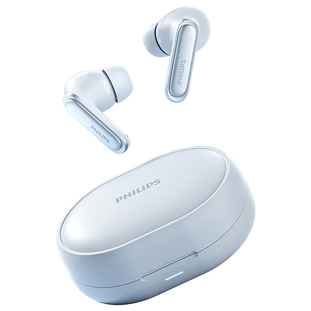 2025 for Philips Wireless Noise Canceling Headphones with 400mAh Battery, Double-Click Left Ear to Switch Mode, Lightweight &amp; Portable, USB-C Charging, Condenser Microphone, Semi-Open Back Design, Ideal Gift for Gamers &amp; Mus