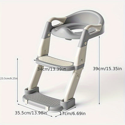 3-in-1 Adjustable Height Collapsible Portable Potty Training Toilet Seat with Safety Non-Slip Design, Soft Padded &amp; Sturdy Construction &amp; Potty Training at Home &amp; Travel - Mixed Colors, Potty Seat