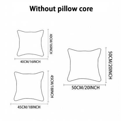 4pcs single-sided printed Christmas short plush pillowcasesChristmas Decorative Pillows for Living Room, Festive Winter Throw Cushions in Soft Fabric, Beige and Gray with Joy, Snowman, Reindeer Designs, Durable and Lightweigh