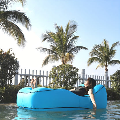 1pc Versatile Inflatable Lounger - Portable Air Sofa for Camping & Outdoor Adventures, Durable Polyester, Water & Land Use, Ideal for Festivals, Travel, and Family Events, Festival Air Mattress | Versatile Inflatable Sofa | E