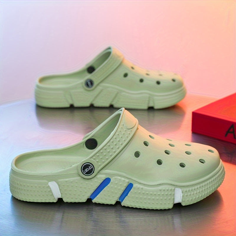 Tamancos unissexo, sapatos para jardim, chinelos leves antiderrapantes, sandálias casuais vazadas para praia, calçado adulto