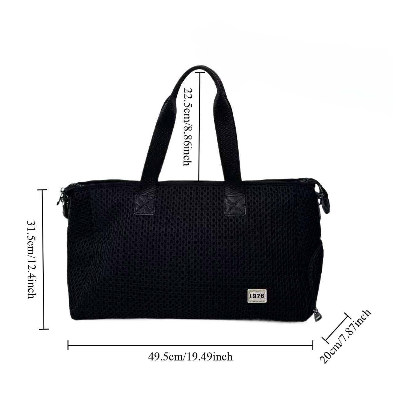 Women's Fashion Minimalist Tote Bag, Large Capacity Sports Gym Bag with Shoe Compartment - Style Splice City Bag, Zipper Closure and Sturdy Handle, Suitable for Business, Vacation, and Everyday Use, Personalised Sports Bag, G
