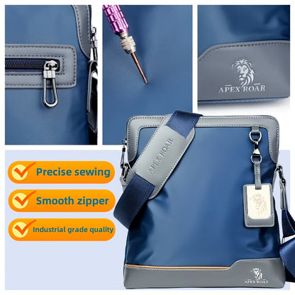 Men'S Crossbody Bag with Tablet Compartment - Messenger Bag, Passport Holder & Adjustable Strap - Sleek Royal Blue - Durable Everyday Carry for Travel, Gym, Commute - Perfect Gift for Men (Halloween, Christmas) - Compatible w