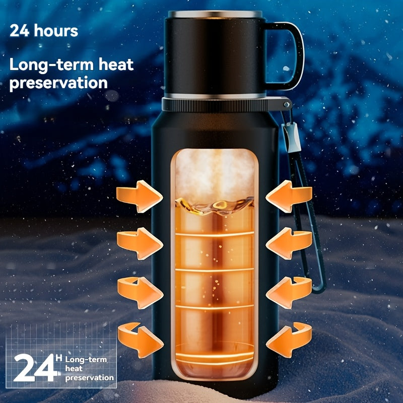 Explore The Insulated Cup, NMREI Stainless Steel Insulated Cup with Lid And Handle, One-Click Opening, Suitable for Outdoor, Camping, Car