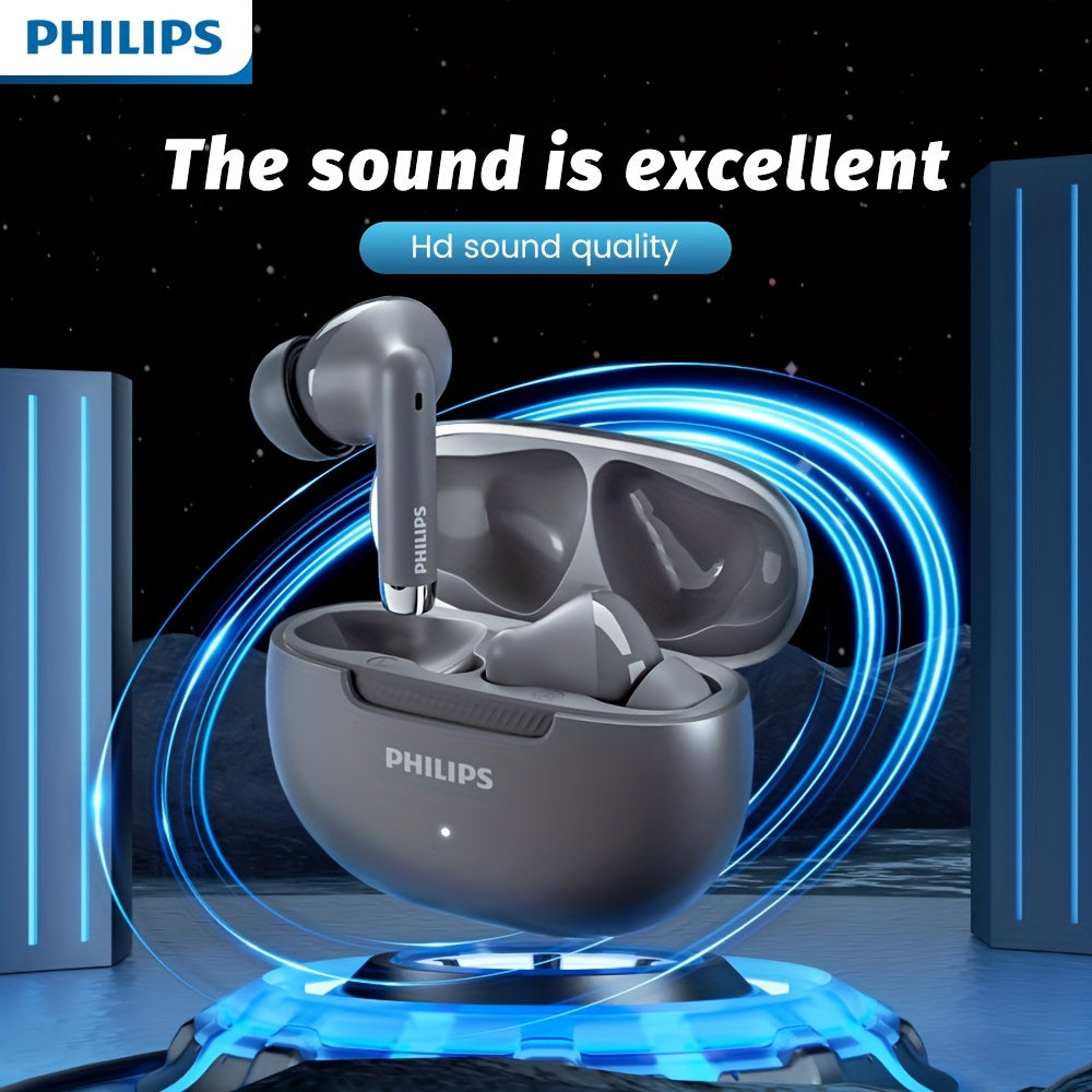 For PHILIPS Wireless Earbuds with ENC Noise Cancellation, Tap Controls & Rechargeable Battery, 6-hour playback time, 16 hour charging case.TAT2020, Earbuds Wireless, Travel Headphones, Office Headphones, Compact Earbuds, Mode