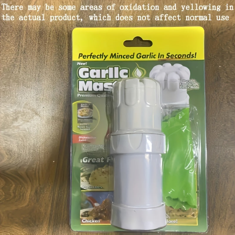 1pc Chef Manual Garlic Press Mini Multifunctional Garlic Cutter Kitchen Tool Peeler/Masher/Grinder