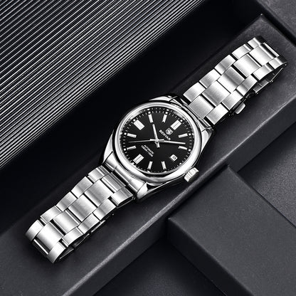 1pc BENYAR Men's Mechanical Wristwatch, 10Bar Waterproof Automatic Watch, Stainless Steel Sports Diving Watch For Men, Ideal choice for Gifts