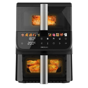 Cecotec Fritadeira sem Óleo 10L 2000W Preto Cecofry DuoLevel 10000 DuoSize Window Touch 10 prog