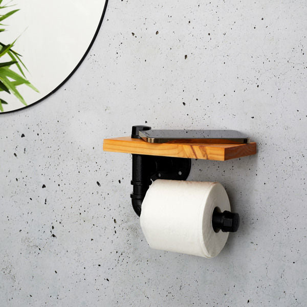Toilet Paper Dispenser With Integrated Stand 15x13x20cm Pine
