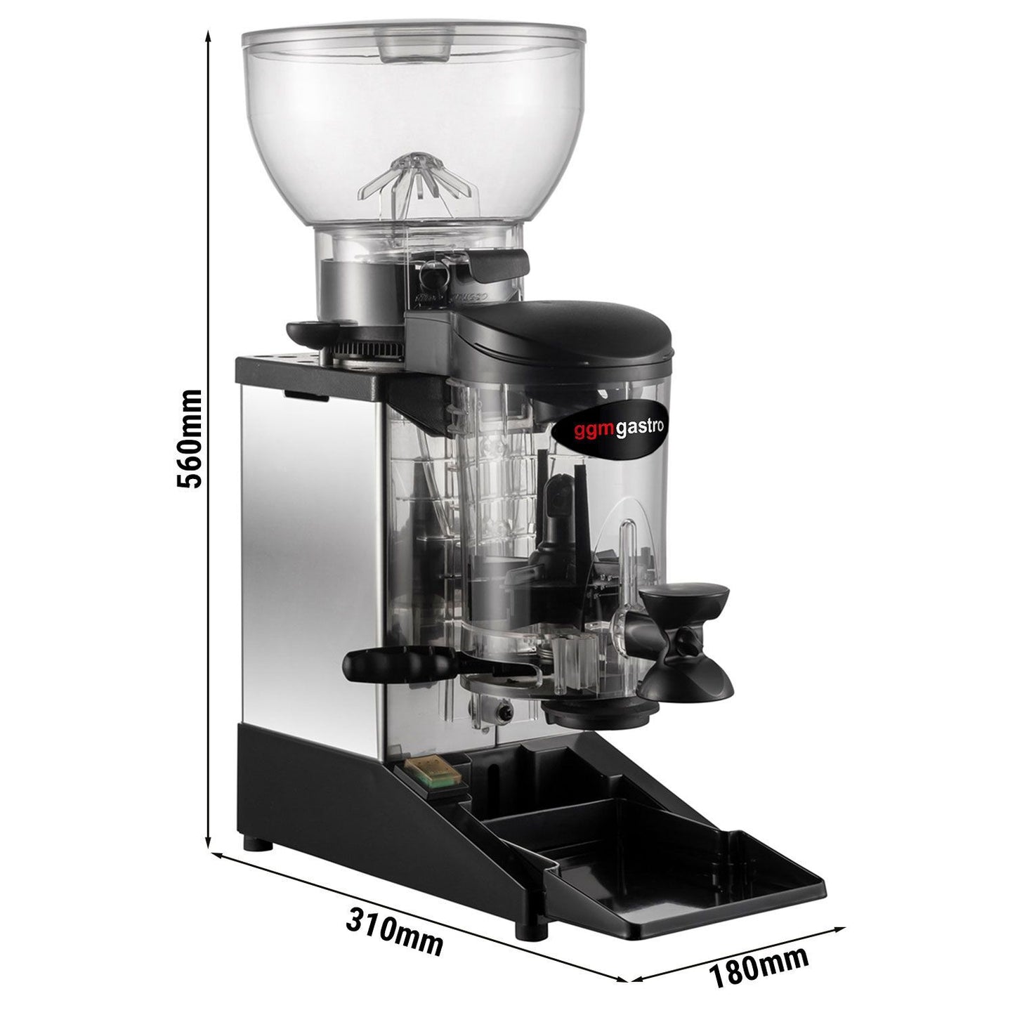 GGM Gastro Professional Coffee Grinder 1kg Hopper Stainless Steel