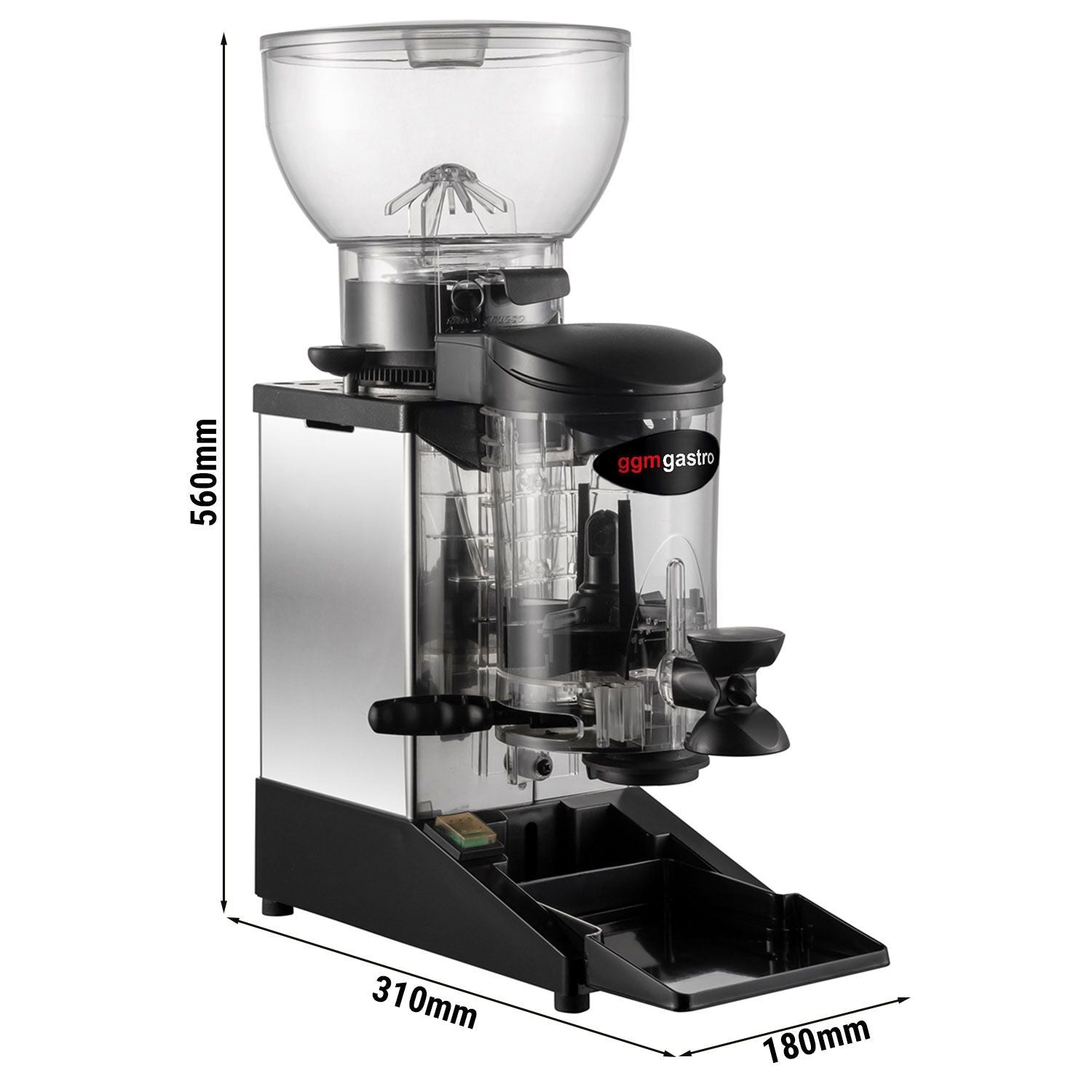 GGM Gastro Professional Coffee Grinder 1kg Hopper Stainless Steel