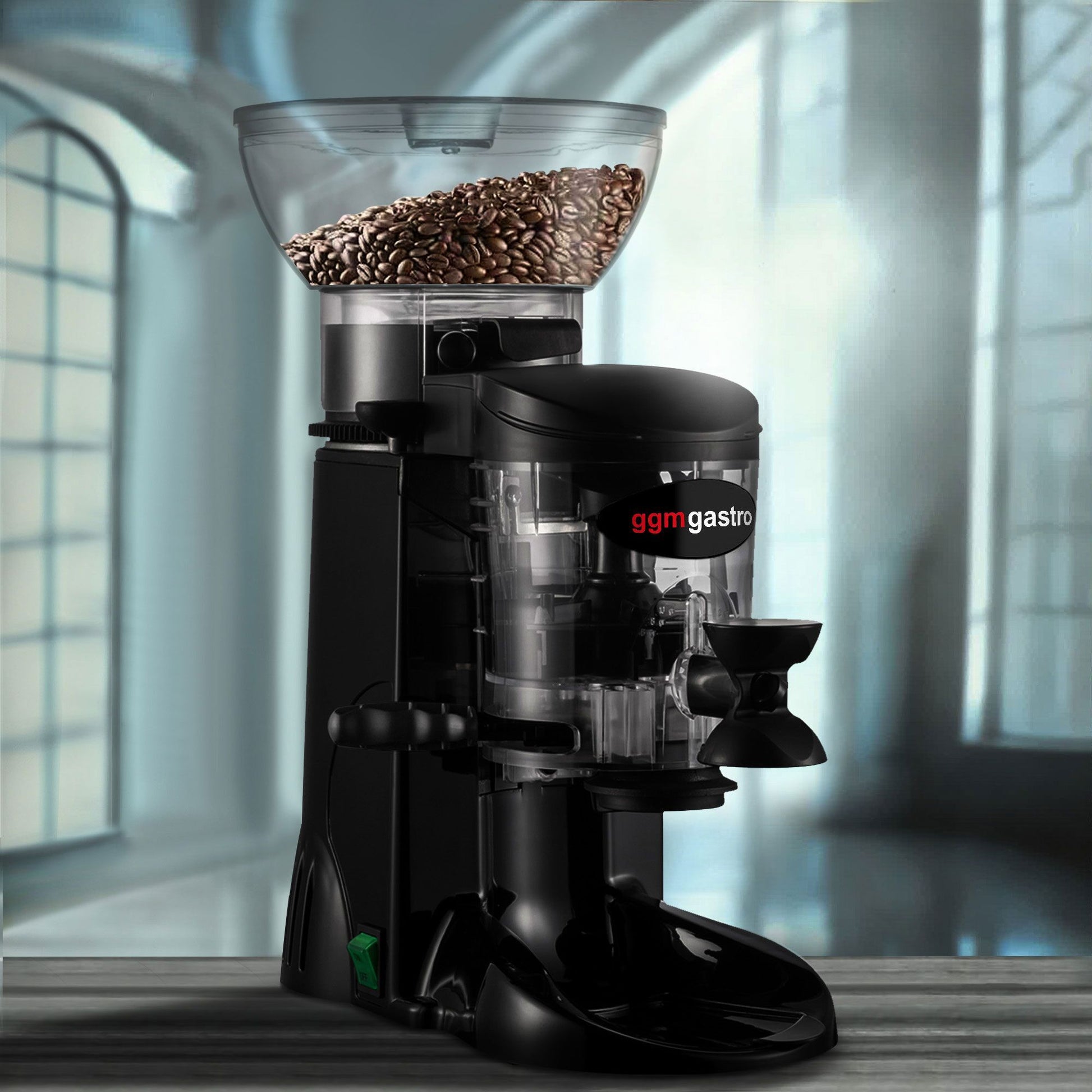 GGM Gastro Professional Coffee Grinder 1kg Beans With Doser Black