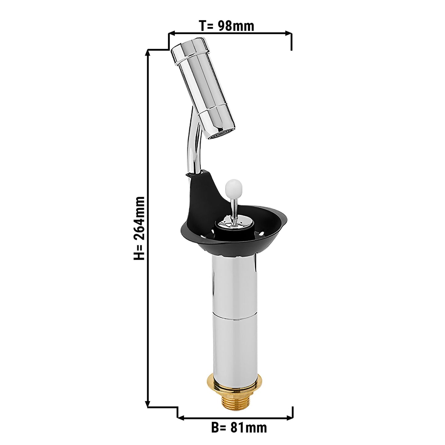 WATERSTOP Portioning Shower 81x98x264mm with Automatic Water Shut-Off Flow Regulator