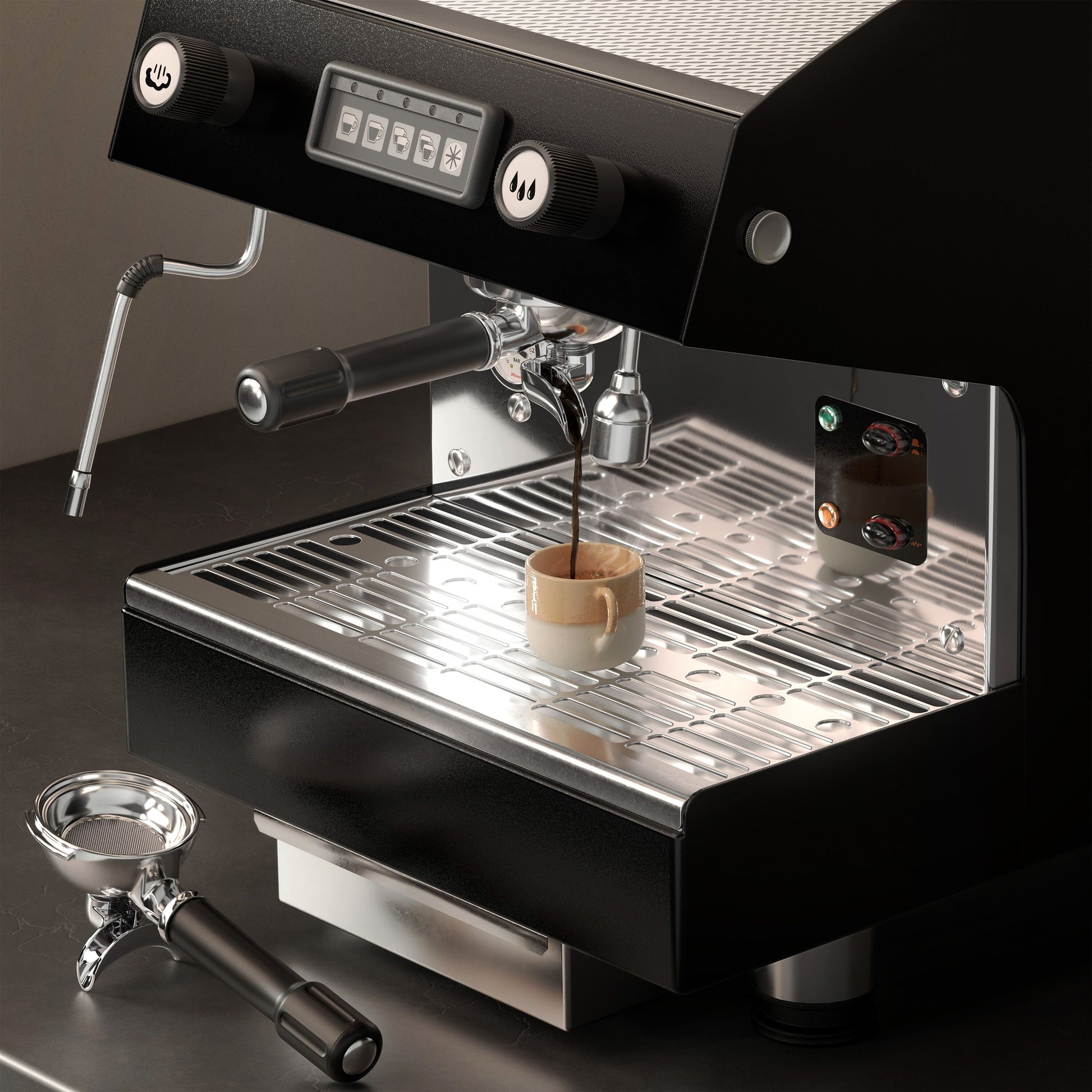 GGM Gastro Compact Commercial Espresso Machine 1 Group Pre-Infusion System