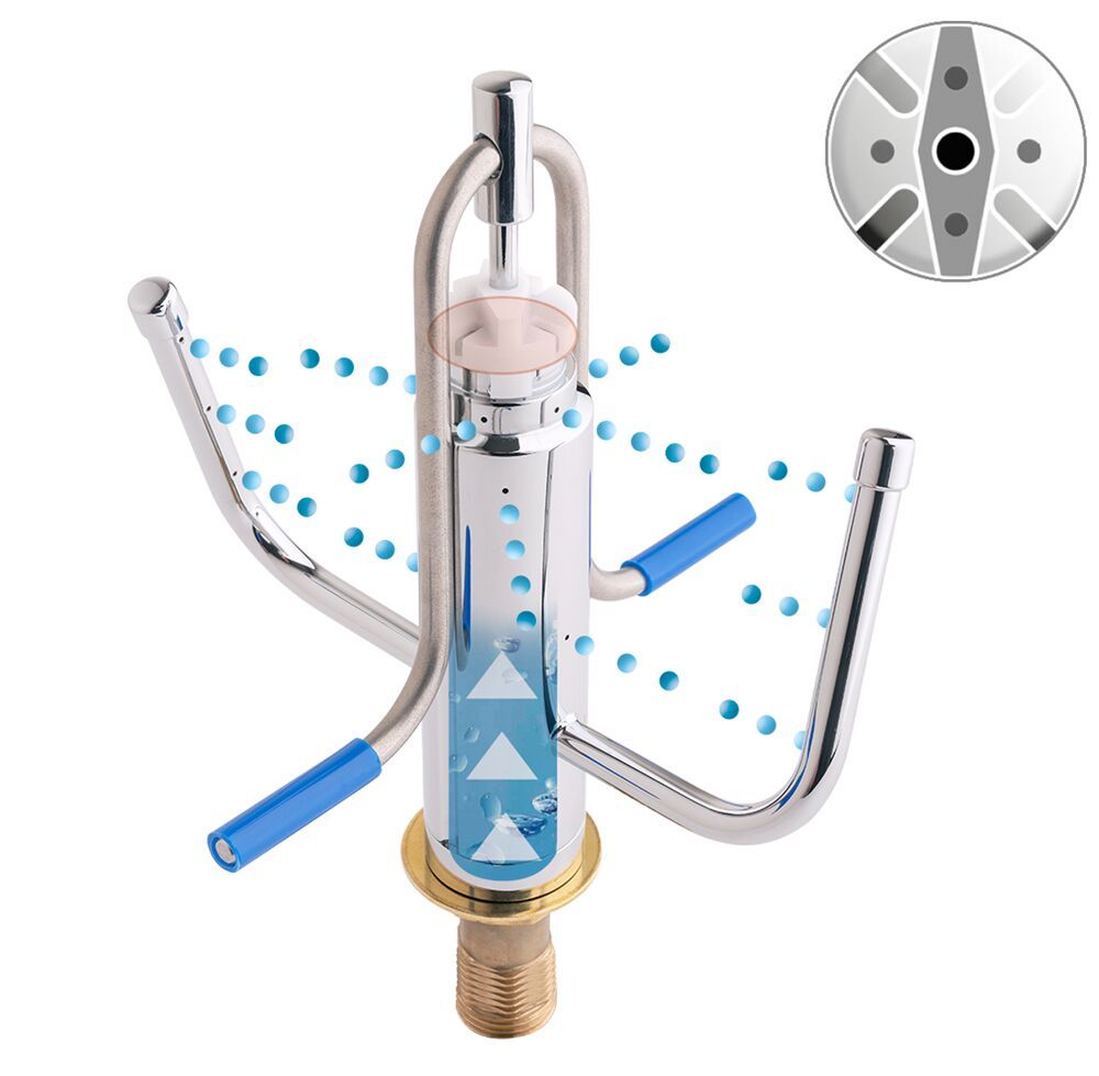GGM Gastro Inset Glass Rinser Automatic Water Shut-Off 145mm