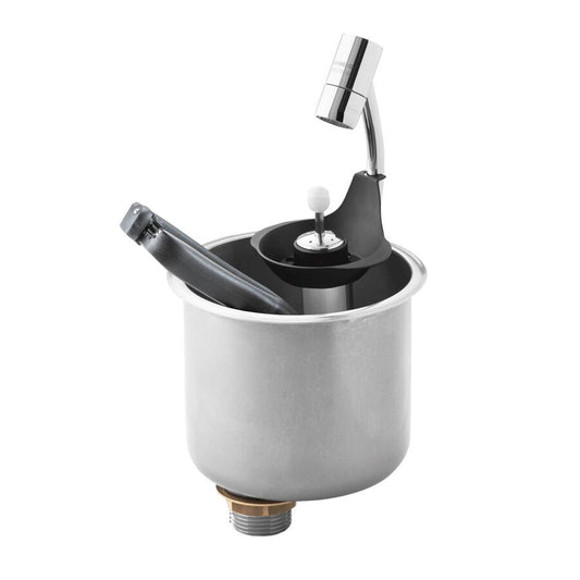 GGM Gastro Built-In Ice Cream Scoop Washer 141x141x110mm with Backflow Valve