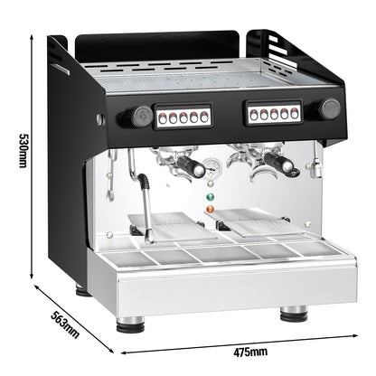 GGM Gastro Compact 2-Group Espresso Machine with Pre-Infusion Steam Wand