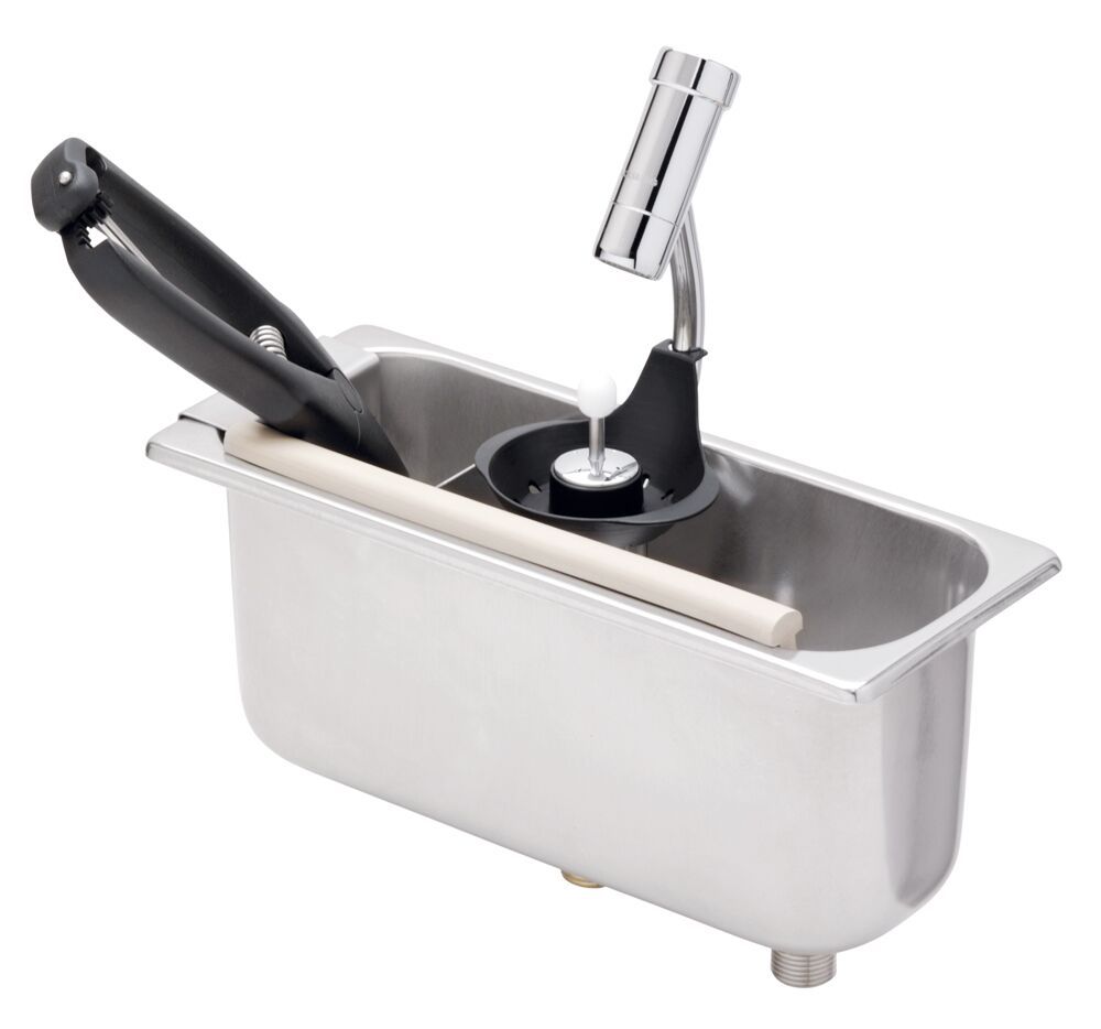 GGM Gastro WATERSTOP Recessed Ice Cream Scoop Washer 269x110x115mm