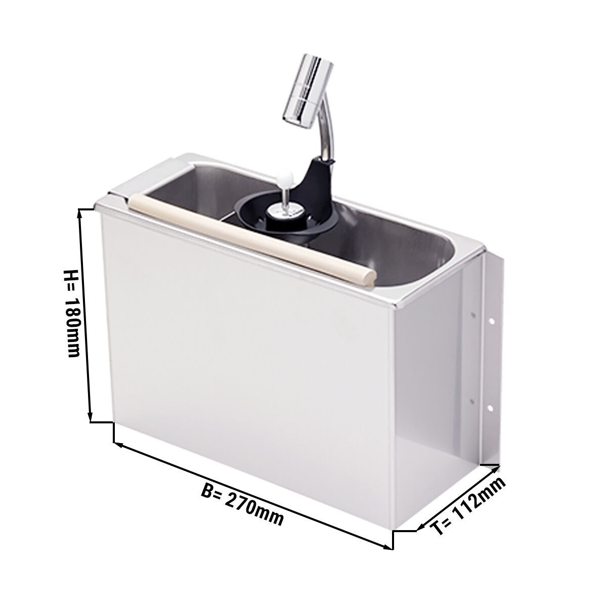 GGM Gastro 270x112x180mm Portioner Rinse Shower with Backflow Valve