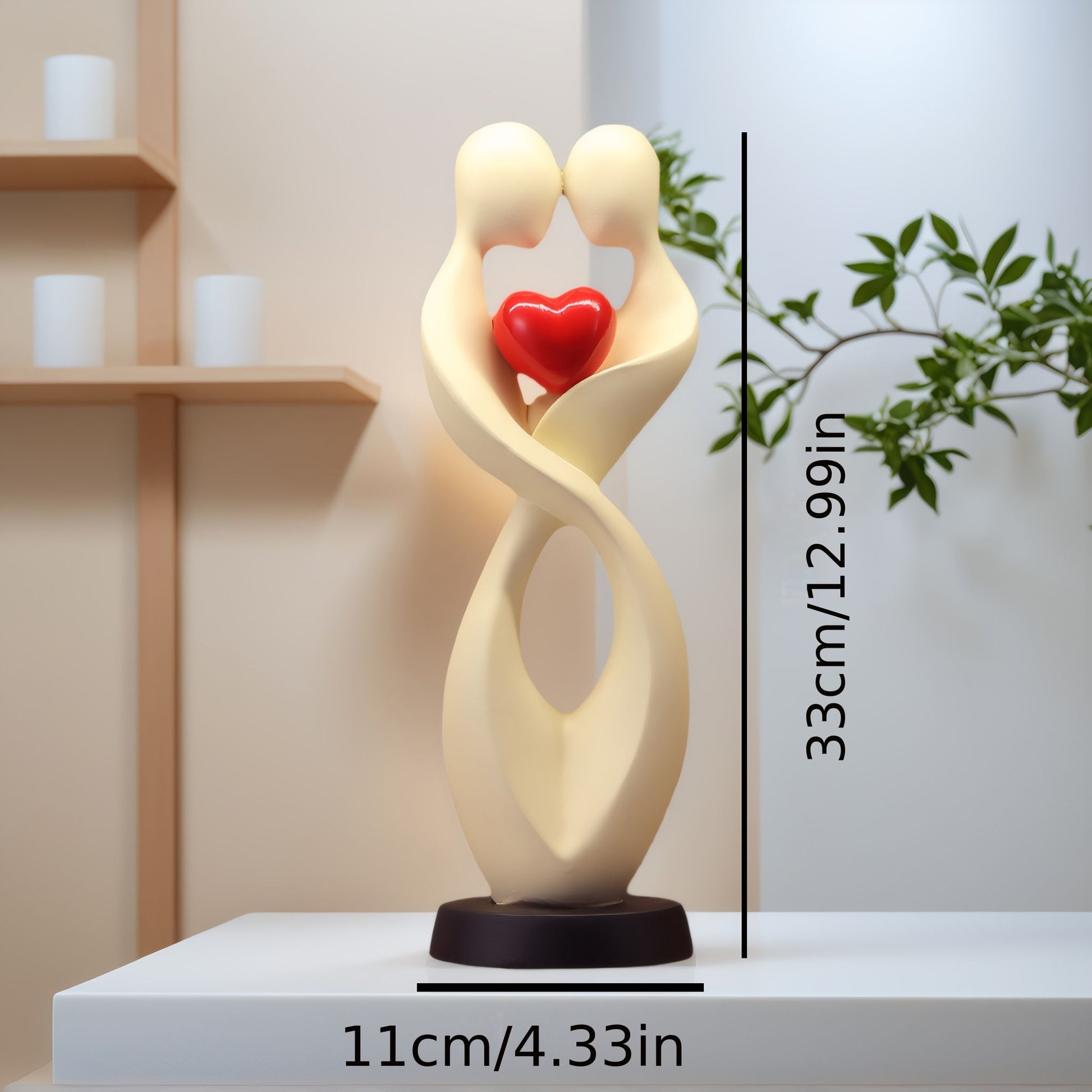 Personalized Couple Figurine Resin Art Deco Tabletop Decor Valentine Gift