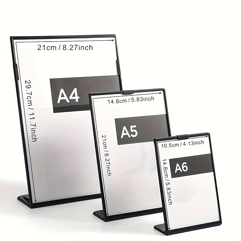 4-Pack Plastic Inclined Display Frames Shockproof