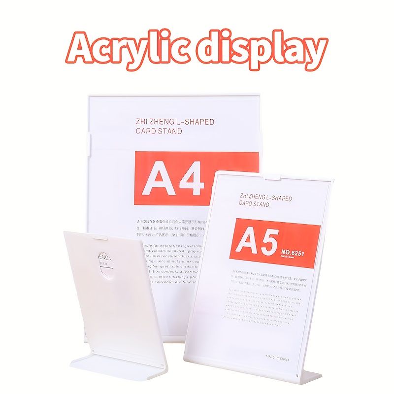 4-Pack Plastic Inclined Display Frames Shockproof