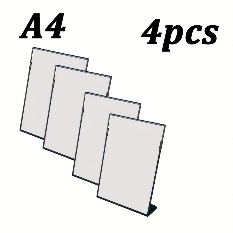 4-Pack Plastic Inclined Display Frames Shockproof