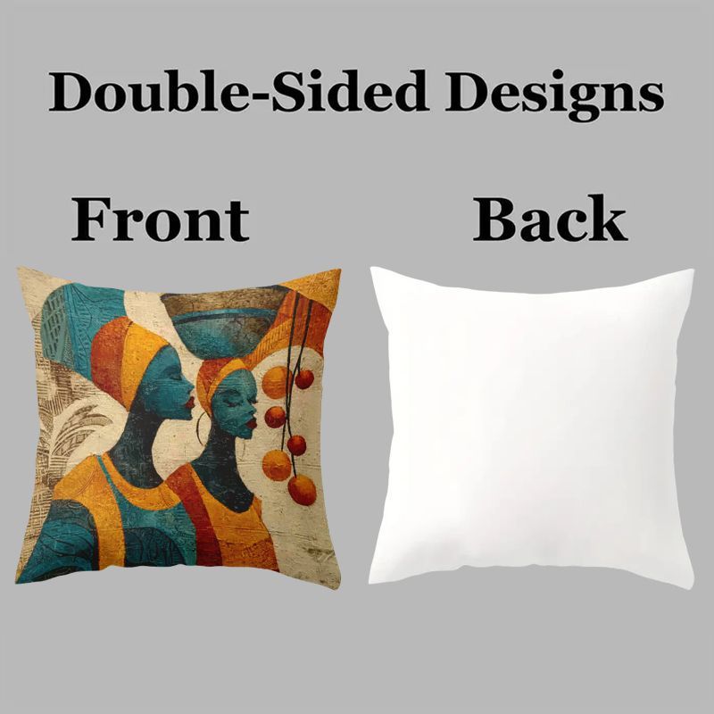 African Women Silhouette Cushion Cover Set of 4 45cm