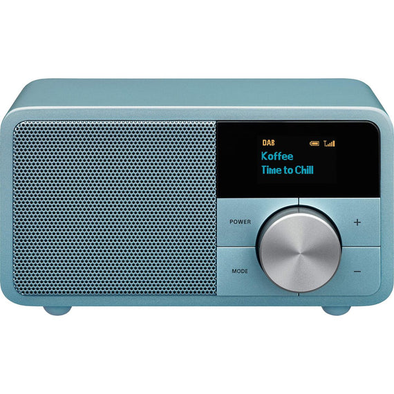 Rádio Transistor Sangean DDR7 MINI Azul FM Retro