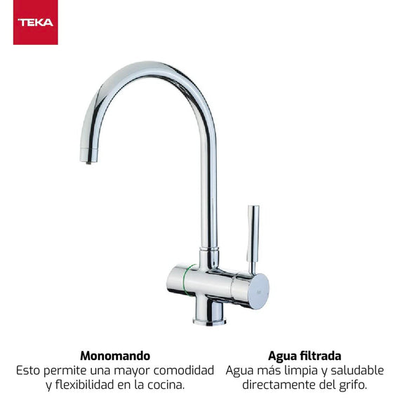 Torneira Monocomando Teka OS 200 Cromo Aço inoxidável